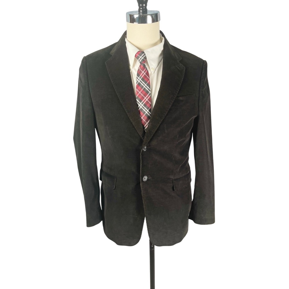 Express Design Studio Sport Coat‎ Mens 38R Black Corduroy Two Button Cotton